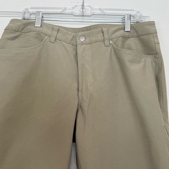 Lululemon ABC Pant Mens 34 Khaki Slim-Fit 5 Pocket Warpstreme Performance Golf - Picture 5 of 7